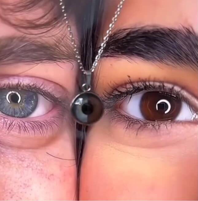 Collier Œil Personnalisé – Couple